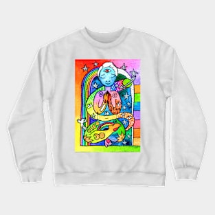 Man connected to Cosmos Crewneck Sweatshirt